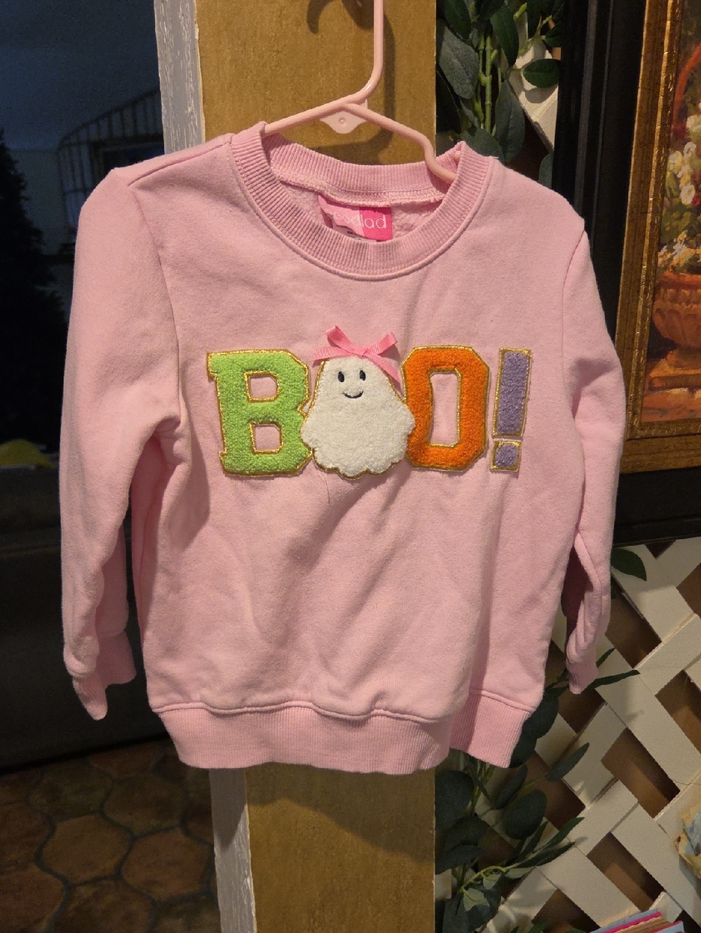 Pink Kids Sweatshirt with 'Boo!' Applique - Brand: Child of Mine